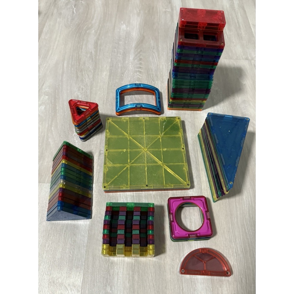 Magnetic Building Tiles Set Colorful STEM Educational Toy‎ Kids Creative Play